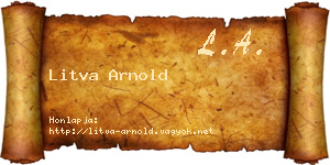 Litva Arnold névjegykártya
